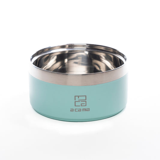 Dog and Cat Bowl “Linea Patera” GREEN color in hypoallergenic stainless steel with double layer chamber for dry food, wet food and water. Diameter 14 cm, non-slip, five colors available. (Copy) 