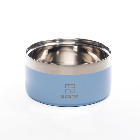 Dog and Cat Bowl “Linea Patera” BLUE color in hypoallergenic stainless steel with double layer chamber for dry food, wet food and water. Diameter 14 cm, non-slip, five colors available. (Copy) (Copy) 